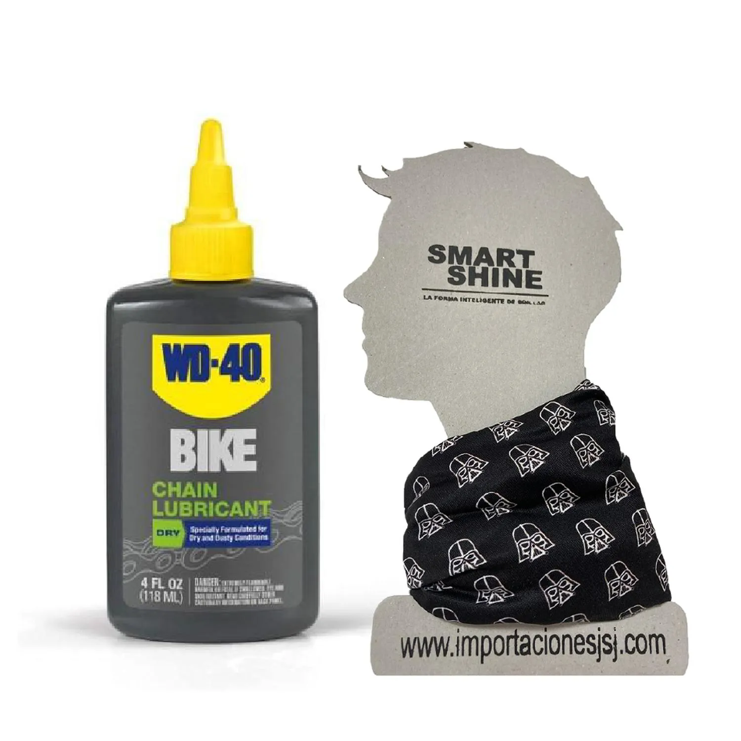 Lubricante Cadena Bike Condiciones Secas + Cuellero Tipo Buff en Microfibra