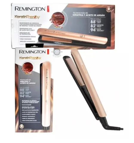 Plancha de Cabello Remington Keratin Therapy Y Aceite De Argán Original