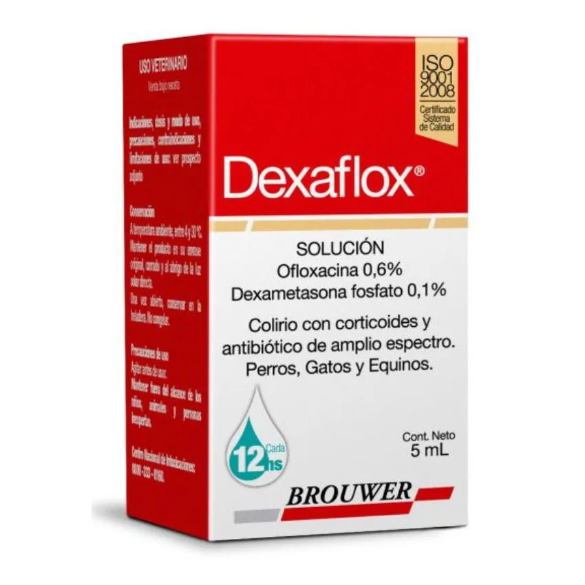 Dexaflox Gotas Ojos Infecciones Perros Gatos 5Ml