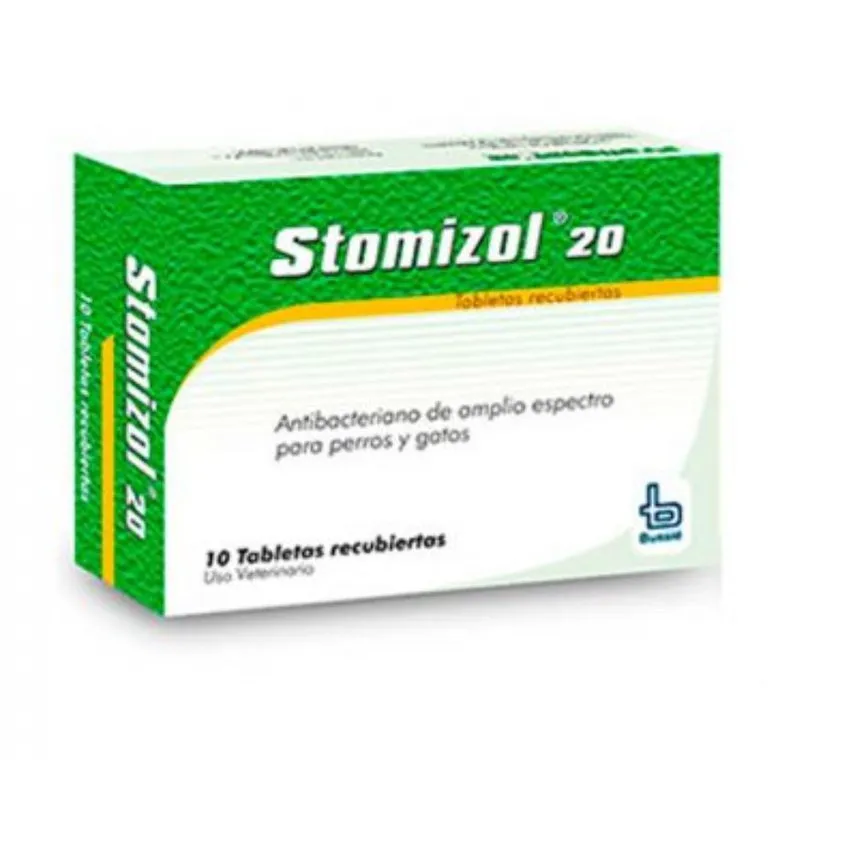 Stomizol 20 Antibacteriano Perros Y Gatos Tabletas X10