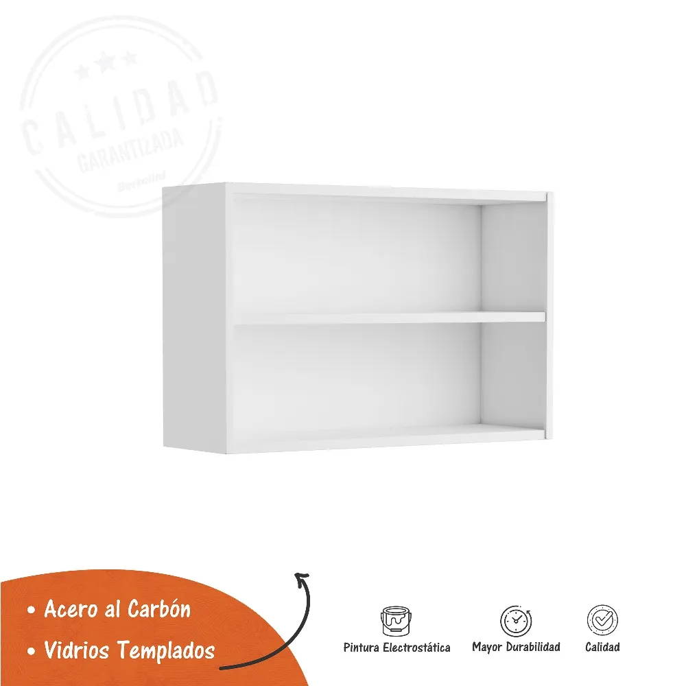 Mueble Superior de Cocina Con Vidrio 80 Cm Evidence Plus Negro