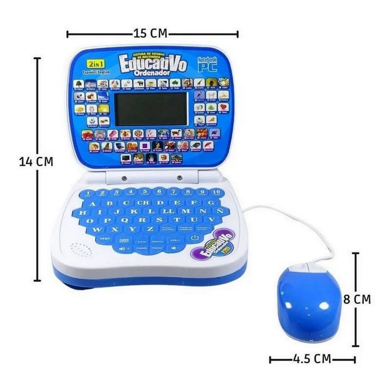 Mi Primer Portátil Infantil Laptop Educativo Sonido Led Niño