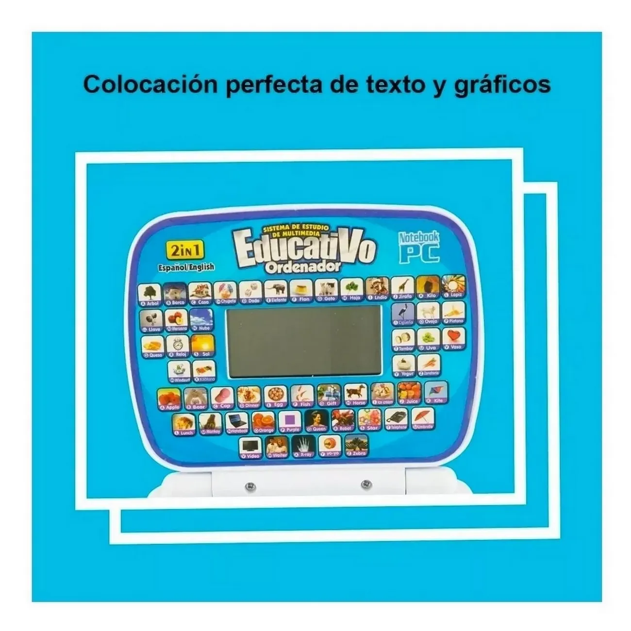 Mi Primer Portátil Infantil Mini Laptop Educativo Sonido Led