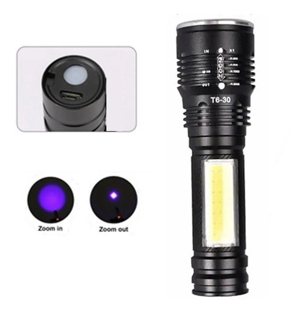 Linterna Luz Profesional Iluminacion Led Zoom T6-30