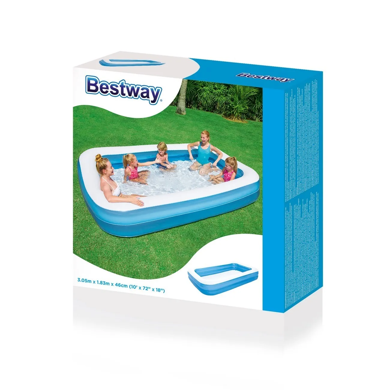 Piscina Inflable Rectangular Bestway Family Pool 54150 850 L