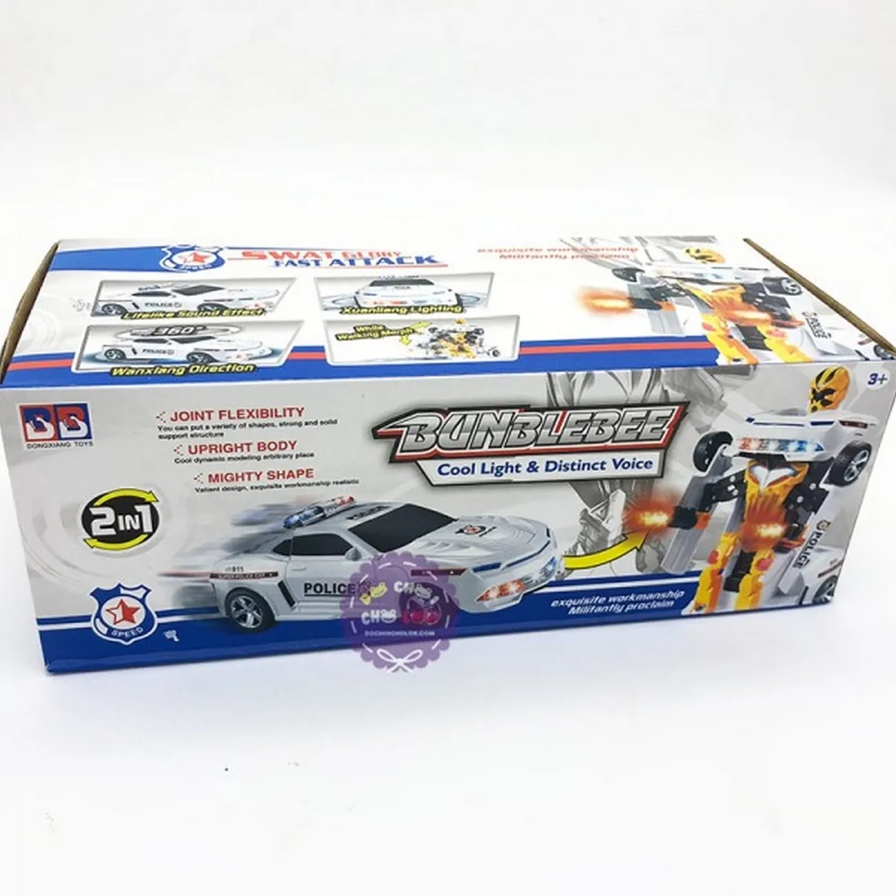 Carro Policia Transformers Deportivo Juguete Niño + Bateria 