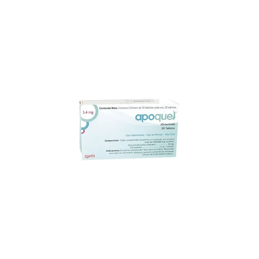 Apoquel 5.4mg Perros Control Picazón Dermatitis 20 Tab