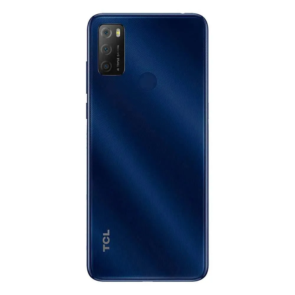 Celular TCL 20E 128GB + 4GB Azul + Audífonos + Vidrio Protector 