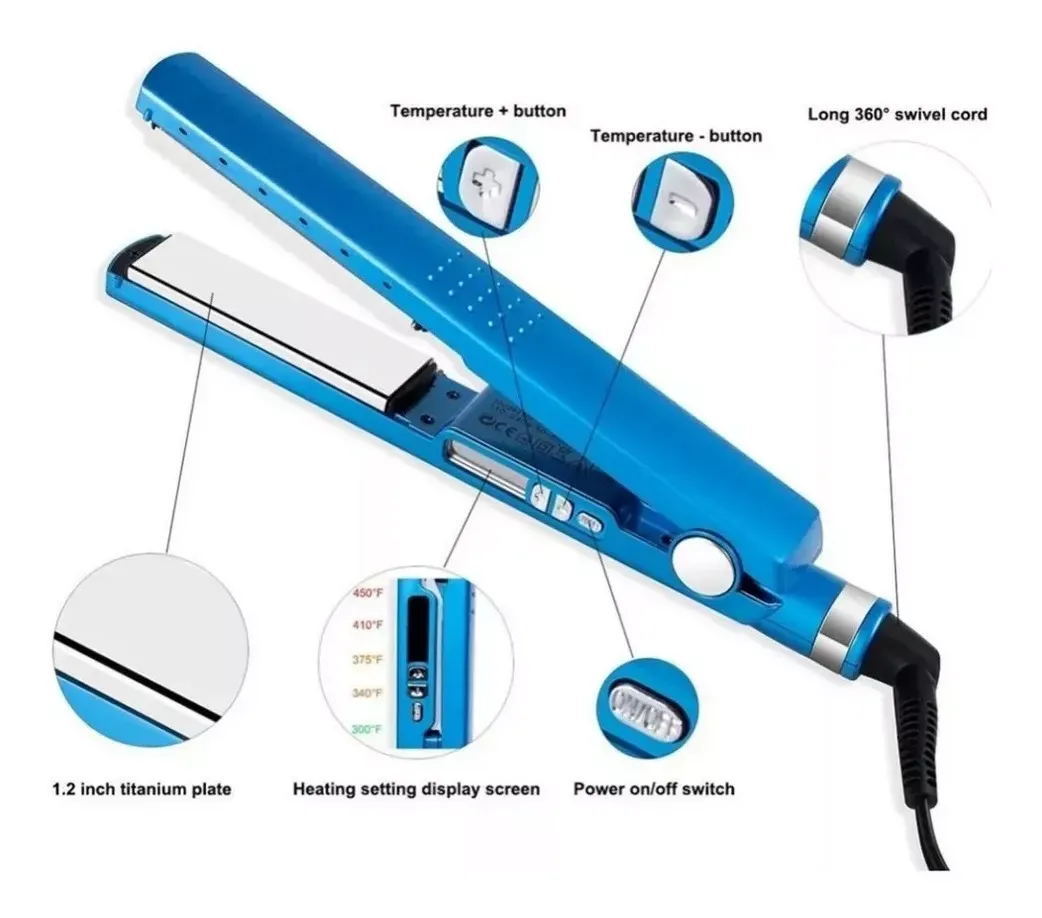 Plancha Para Cabello Nano Titanium 450°F