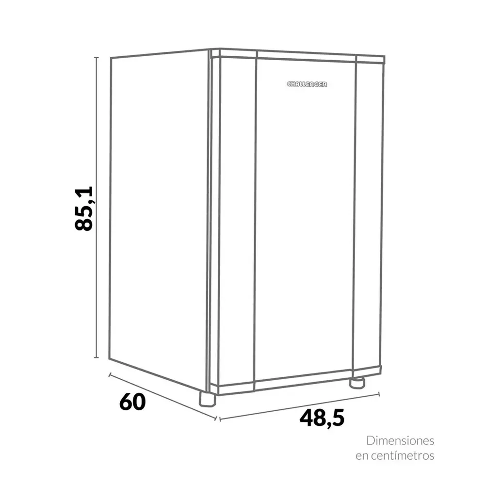 Minibar Challenger gris de 121 Litros Brutos - CR 121