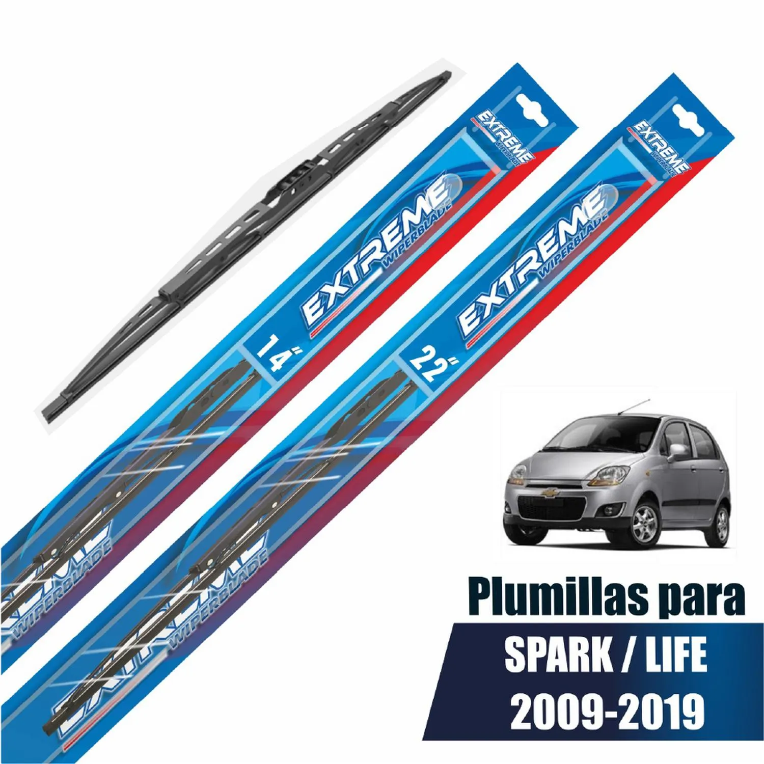 Par Plumillas Codinter Extreme Para Chevrolet Spark 14"| 22"