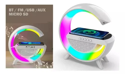 Parlante Lampara G Inteligente Rgb Cargador Altavoz Bluetooth Reloj G-smart