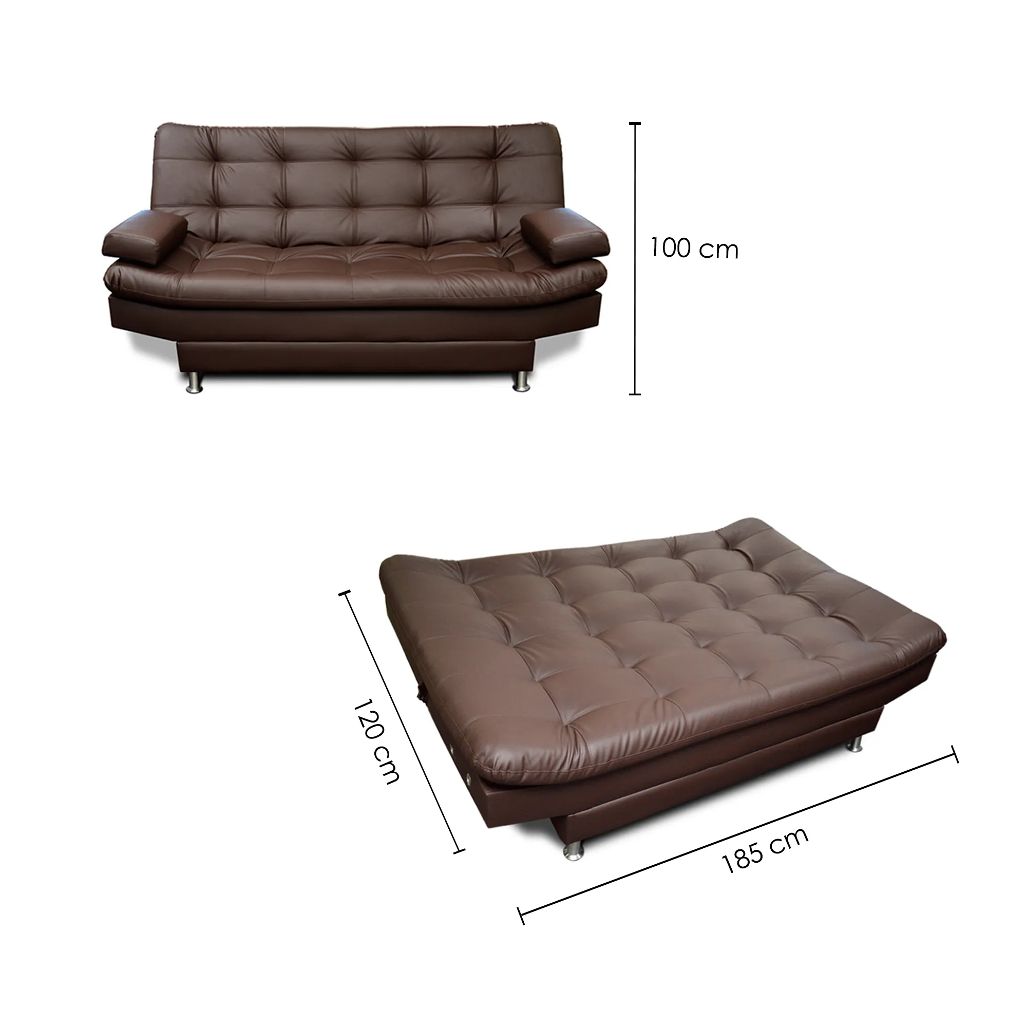 Sofa Cama Imperial Color Marron