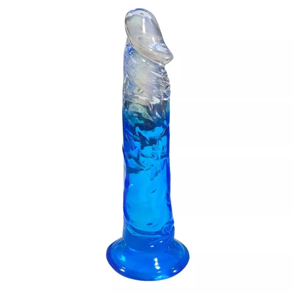 Dildo Consolador Color Degrade Genérico Gel Flexible con Ventosa