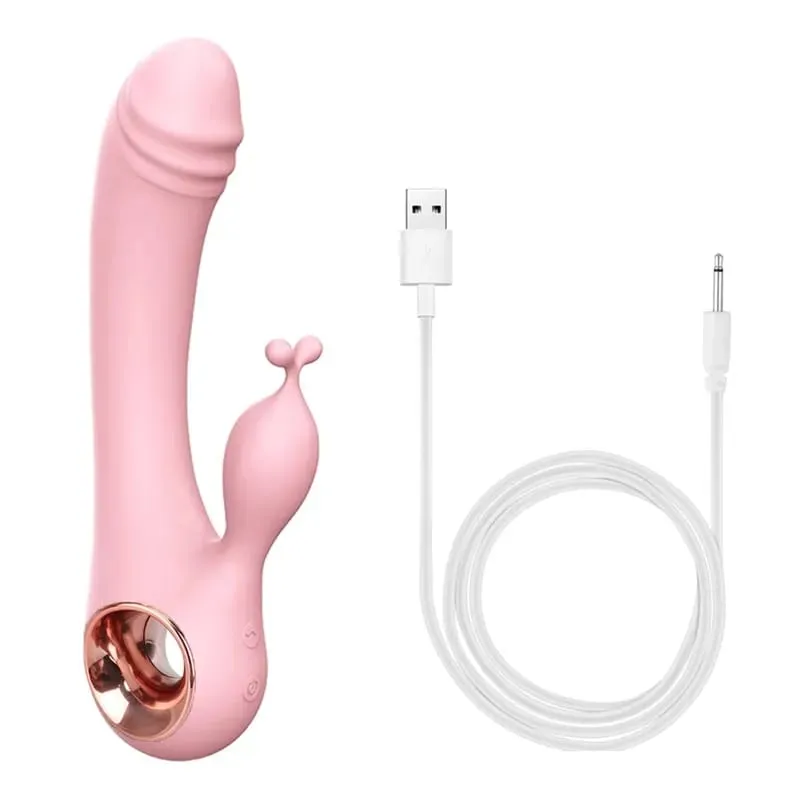 Vibrador Consolador Doble Estimulacion Punto G Diseño Lujo Tifany