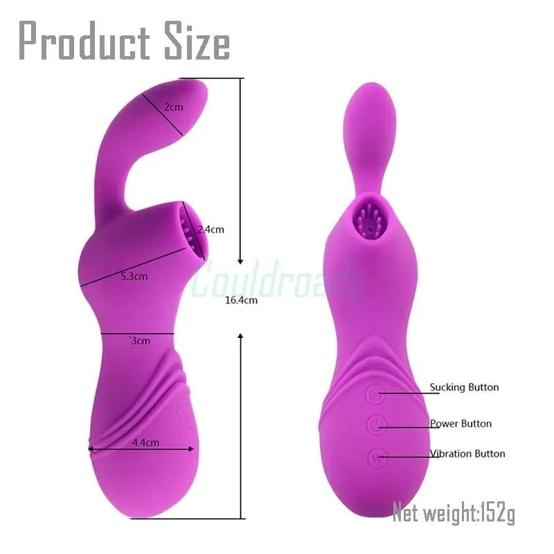 Succionador De Clítoris Vibrador Doble Estimulación Punto G Y Anal Con Cerdas