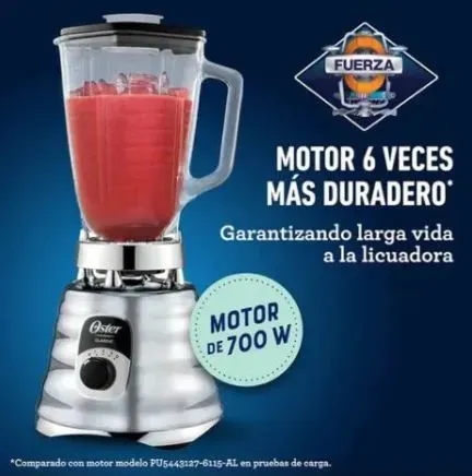 Licuadora Oster Clasica  700w Vaso Vidrio (13024)