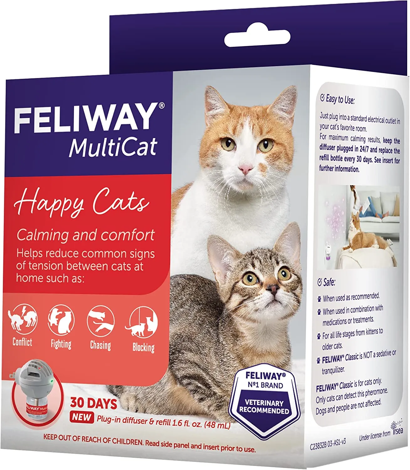 Feromona Gato Feliway Multicat Happy Cats 48 mL