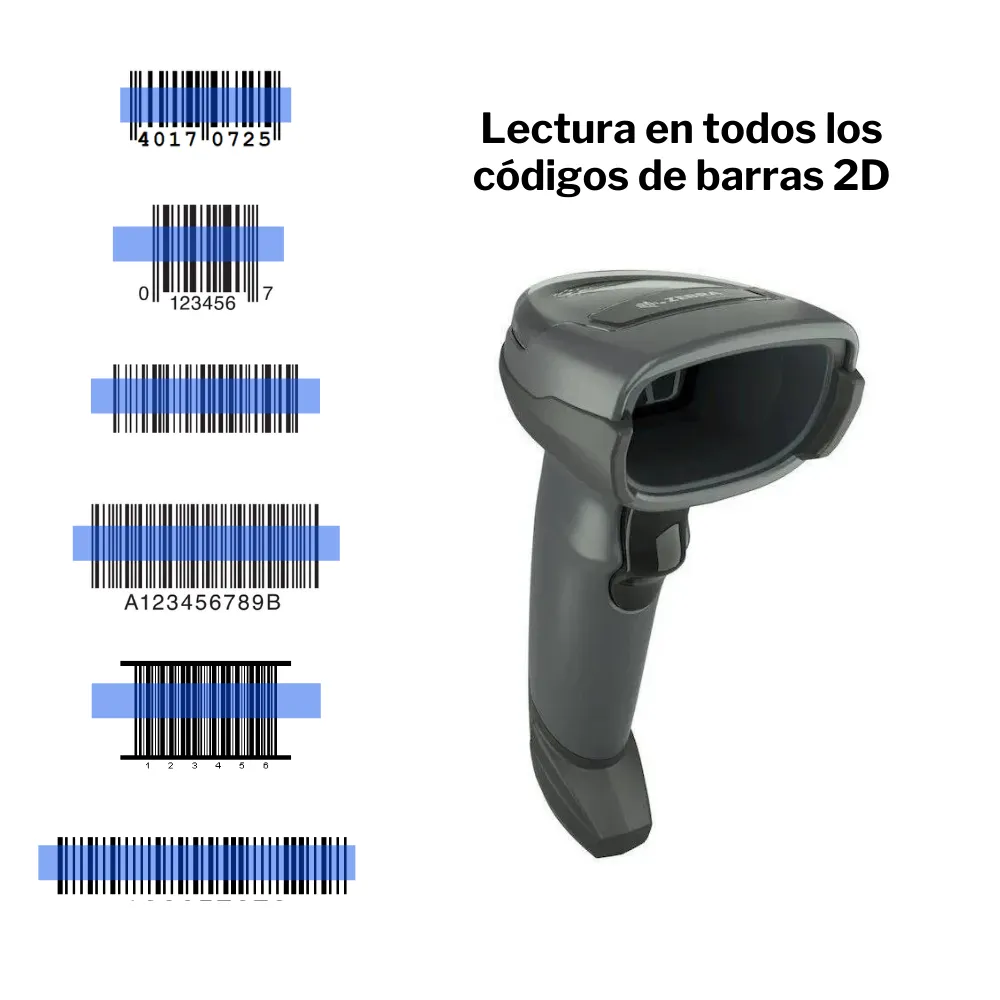 Lector De Codigos De Barras Zebra Ds4608 Usb Con Soporte