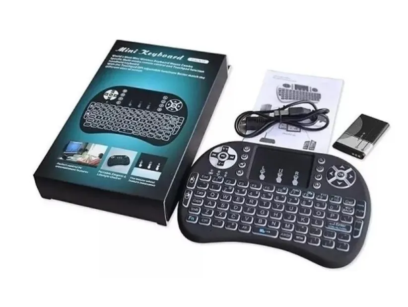 Mini Teclado Inalámbrico Airmouse Android Smart Tv Rgb Recargable