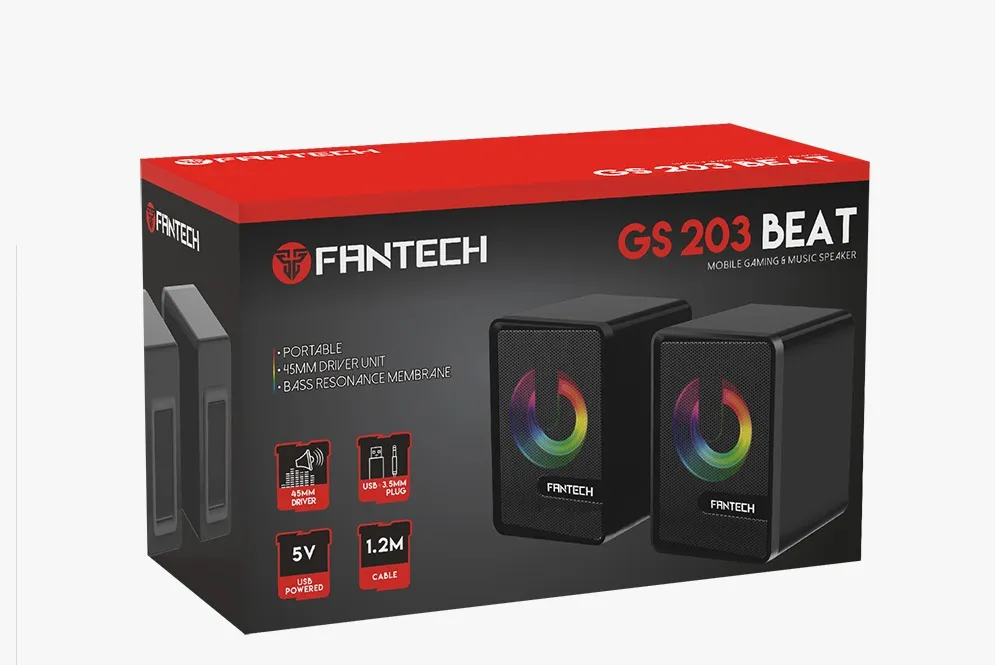 Parlantes Gamer Fantech Beat Gs203 Rgb