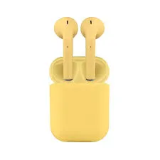 Audífonos Auriculares Bluetooth Tipo Airpods Amarillo