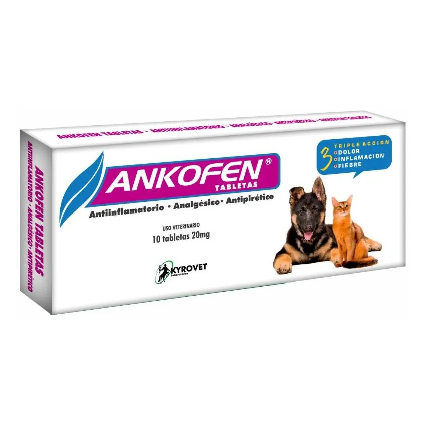 Ankofen Antiinflamatorio Perros Gatos X 10 Tabletas