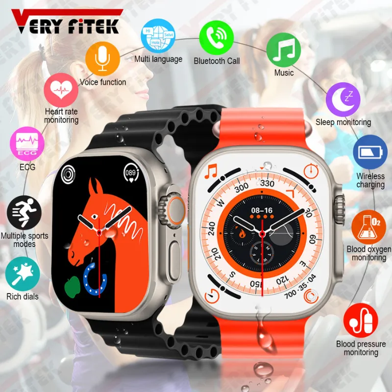 Smartwatch Ultra 8 T800 Gama Alta 2023 Reloj Inteligente + Un Par De Manilla Extra De Obsequio