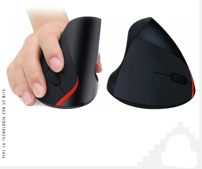 Mouse vertical recargable Weibo  WB-881  Ergonómico Negro