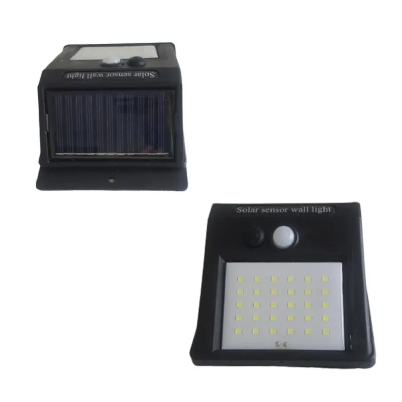 Lampara Interactiva de Pared Panel Solar Luz Blanca Sensor 30 Leds