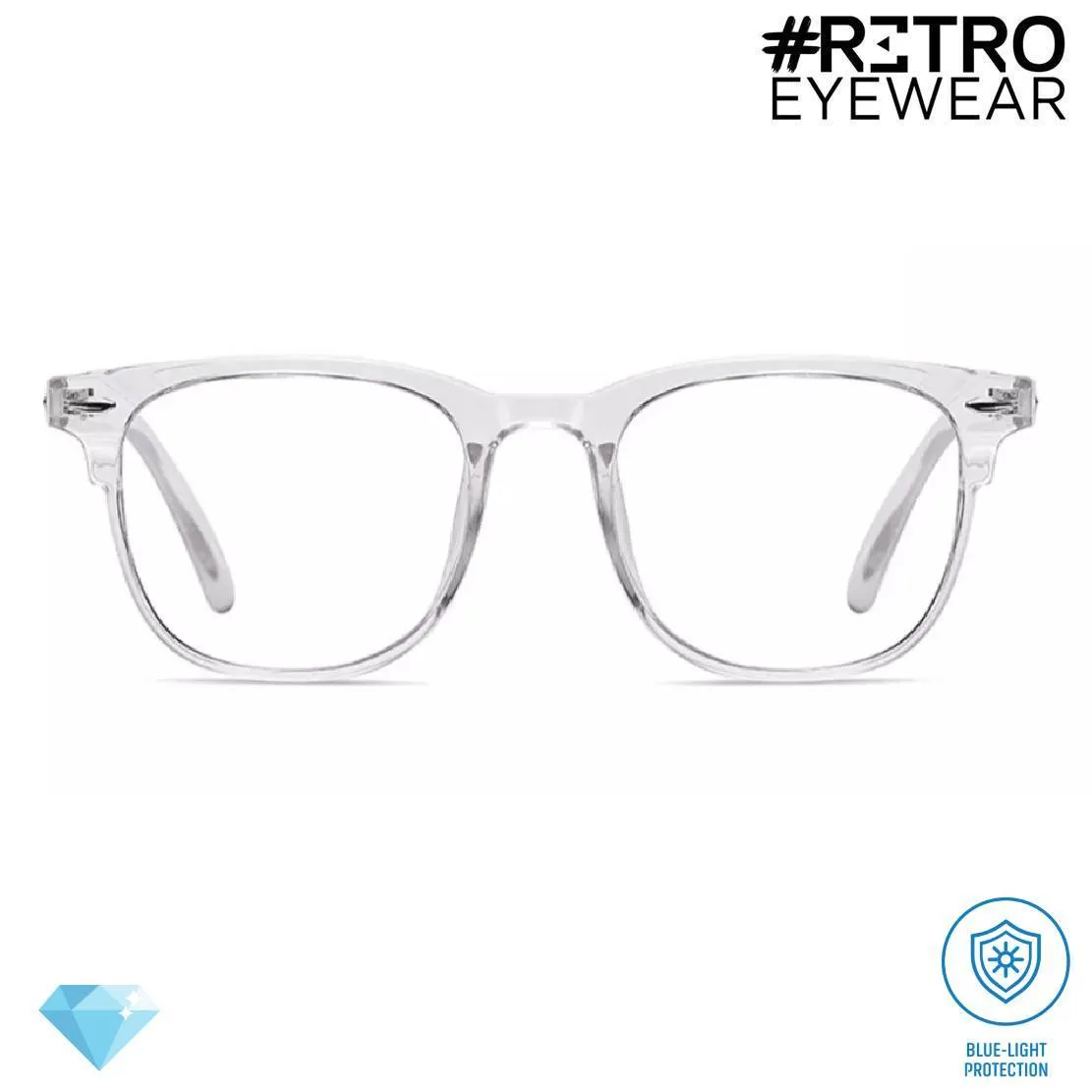 Gafas Óptica Original Descanso RETRO® Einstein Silver Diamond® PC AntiBlue Gamer