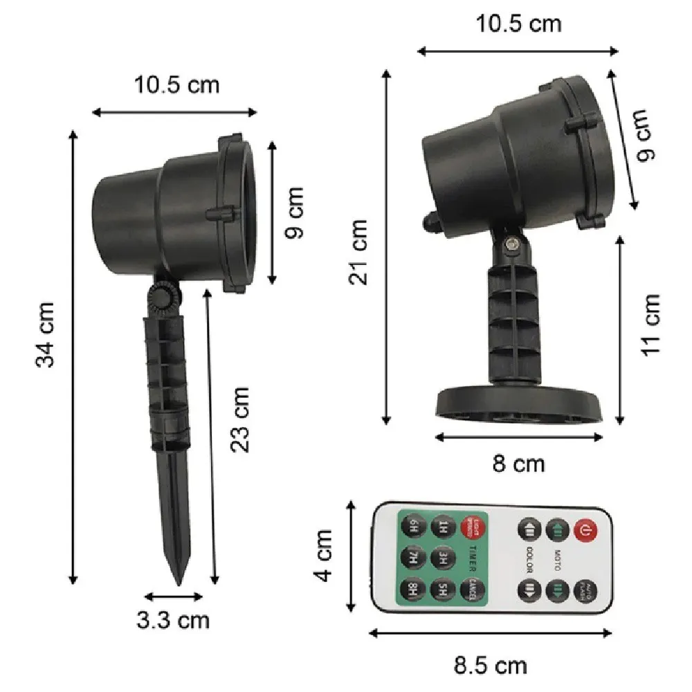 Proyector Luz LED Multipunto Exterior Interior  Control Remoto