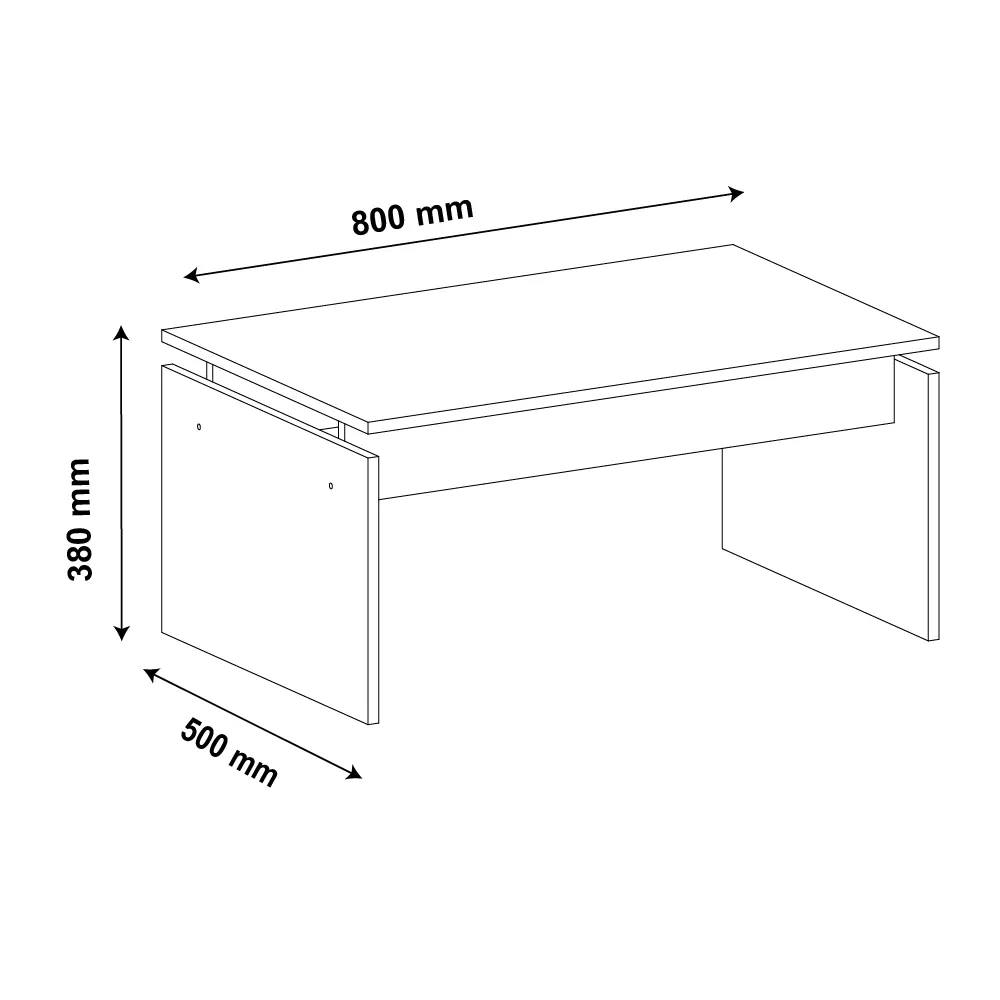 Mesa Centro Katry 80cm MDP