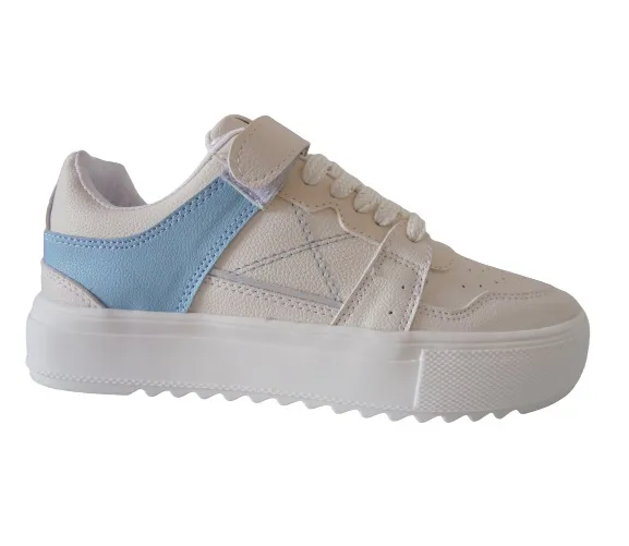 Tenis Urbanos Para Mujer CALZADO GUERREROS GI-001 Perla x Azul