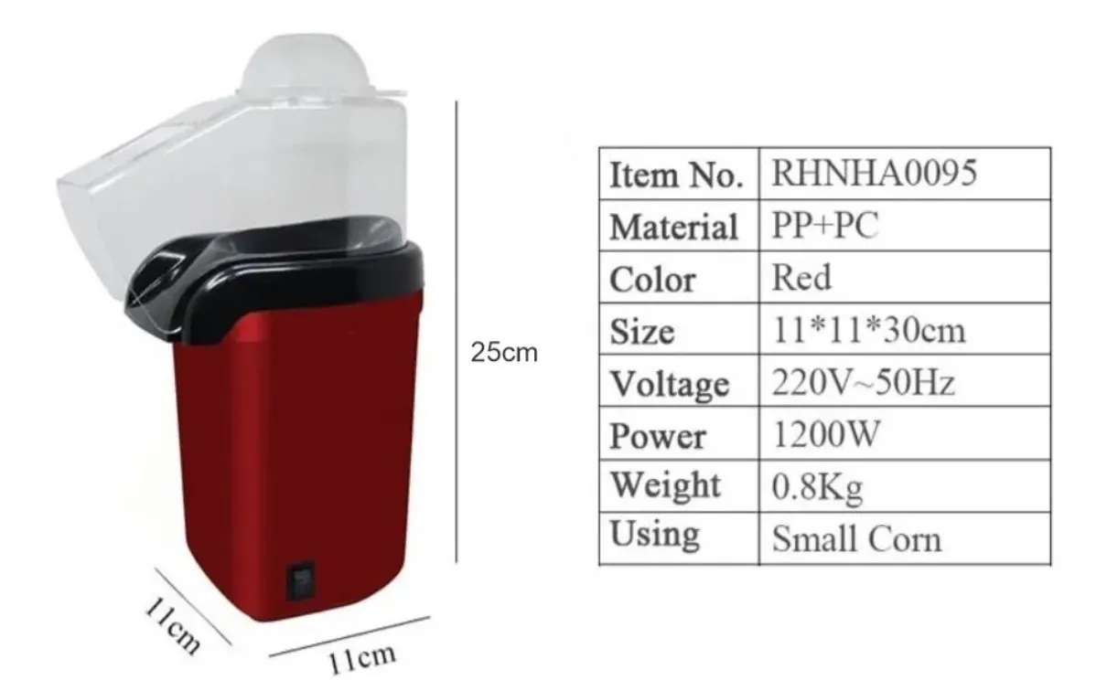  Crispetera Eléctrica Palomitas De Maíz Minijoy Popcorn