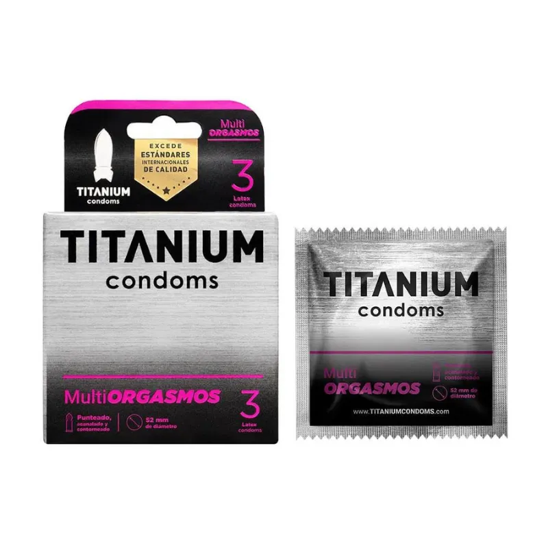 Preservativos Condones Titanium Multiorgasmos-x-3