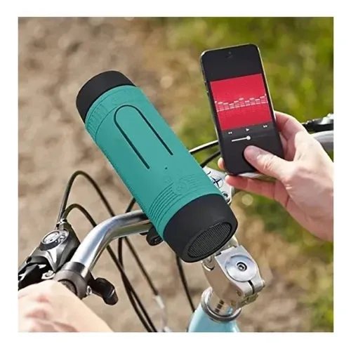 Parlante Para Bicicleta Con Bluetooth Linterna Power Bank