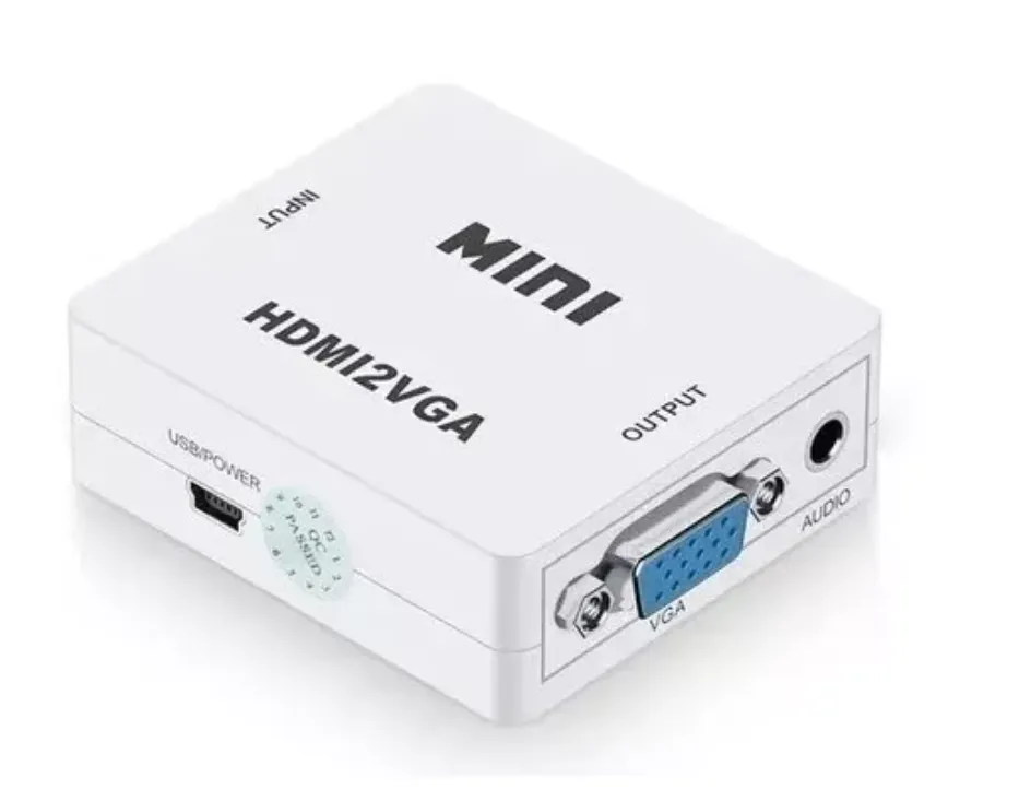 Adaptador Convertidor De Video Hdmi A Vga + Salida Audio