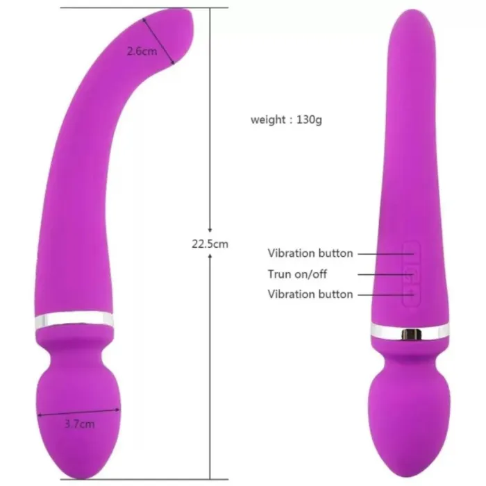 Vibrador Masajeador De Clitoris Doble Motor Hitachi Stick