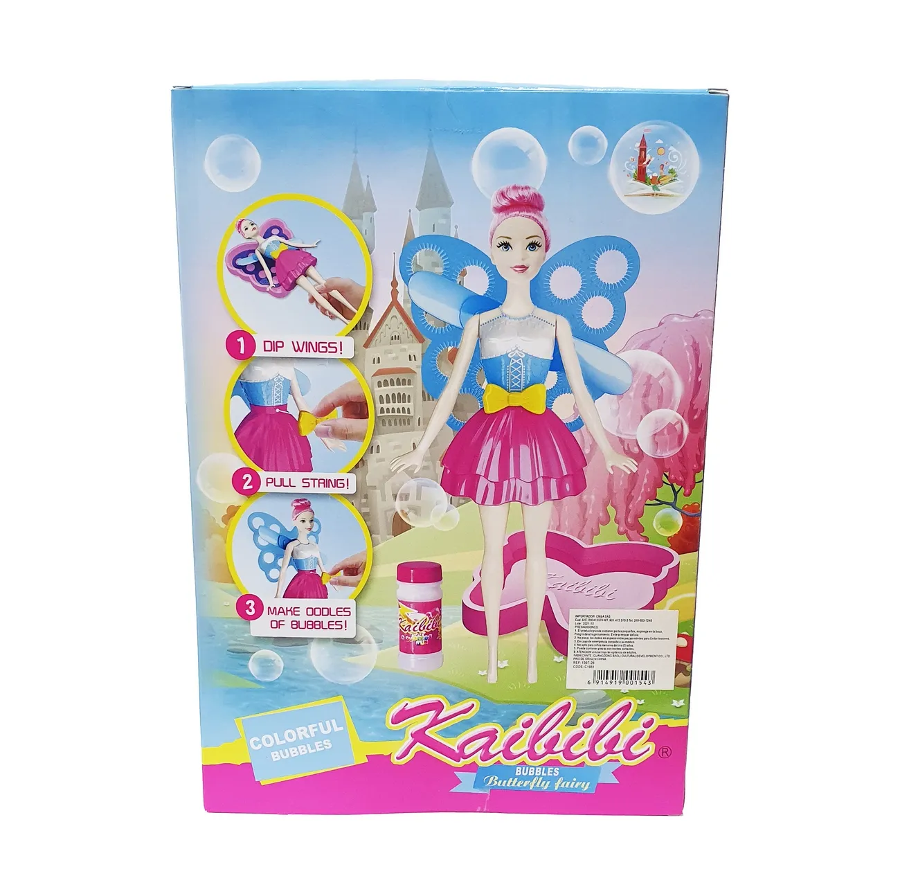 Muñeca Hada Princesa Burbujas Barbie Juguete Niñas Regalo