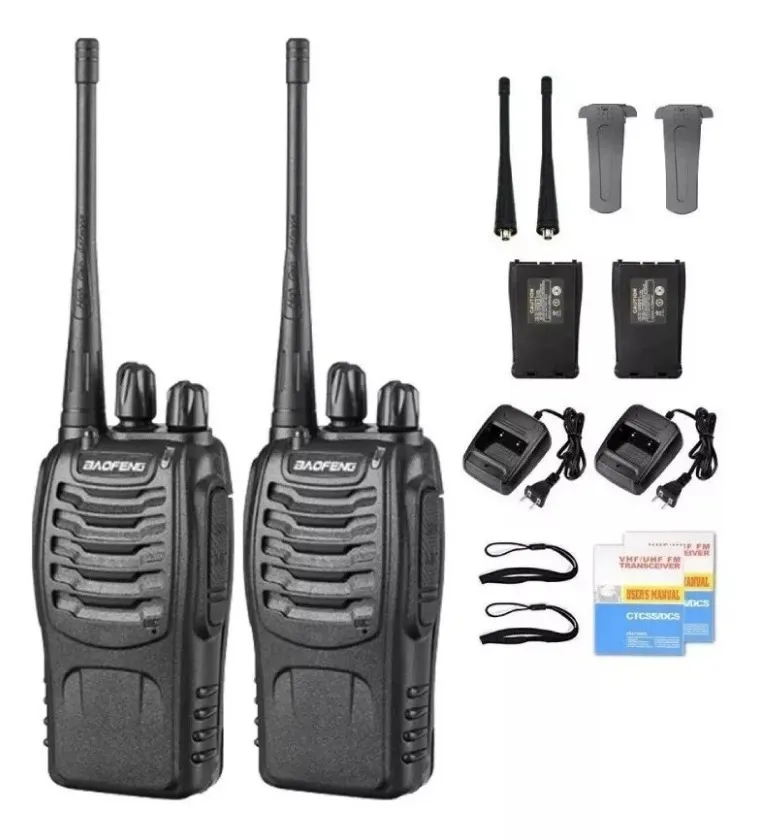 Radio Walkie Talkie Baofeng Bf-888s Uhf X2 Bateria 2800m Ah