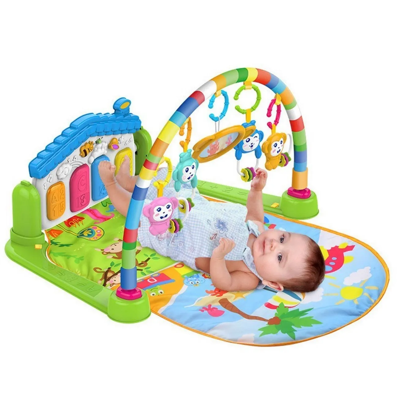 Gimnasio Piano Tapete Sonajero Musical Boogy Para Bebes 