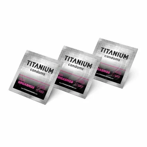 *10 Condones Preservativos Titanium Multiorgasmos Caja X 3 Unidades 