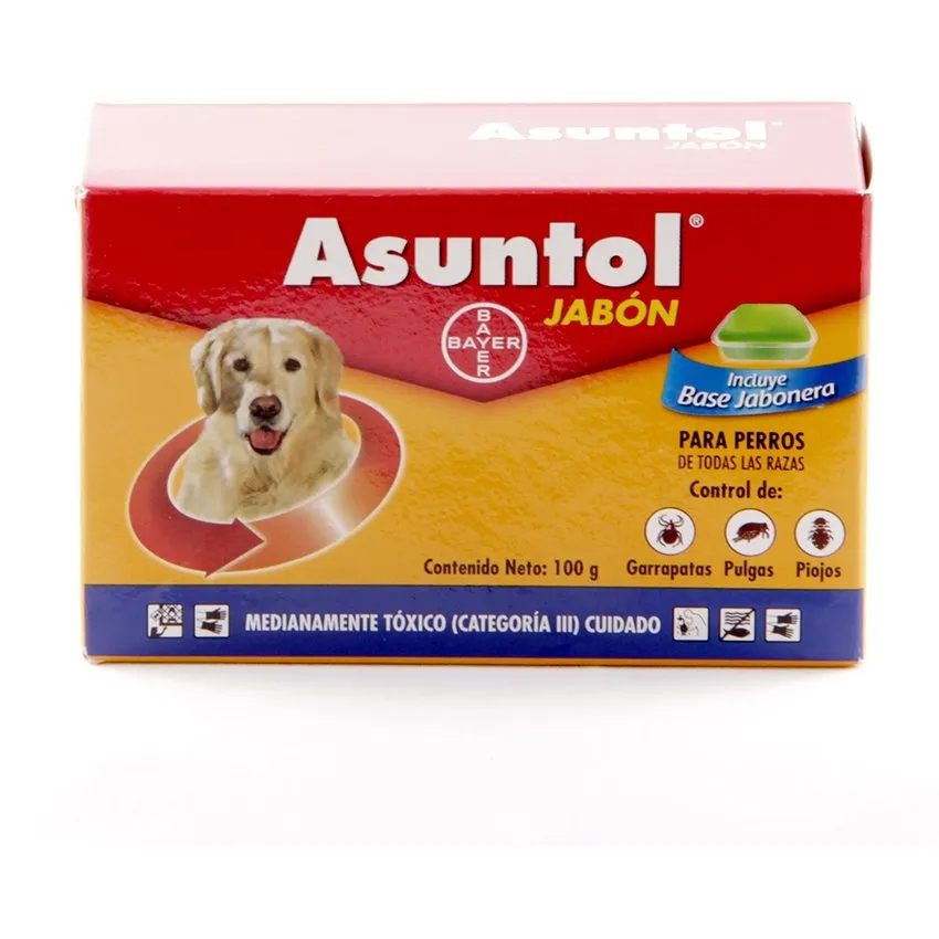 Jabon Asuntol Antipulgas Perros Gatos 100G