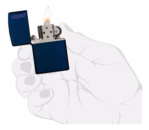 Encendedor Original Zippo Azul Marino Mate Logo Zippo