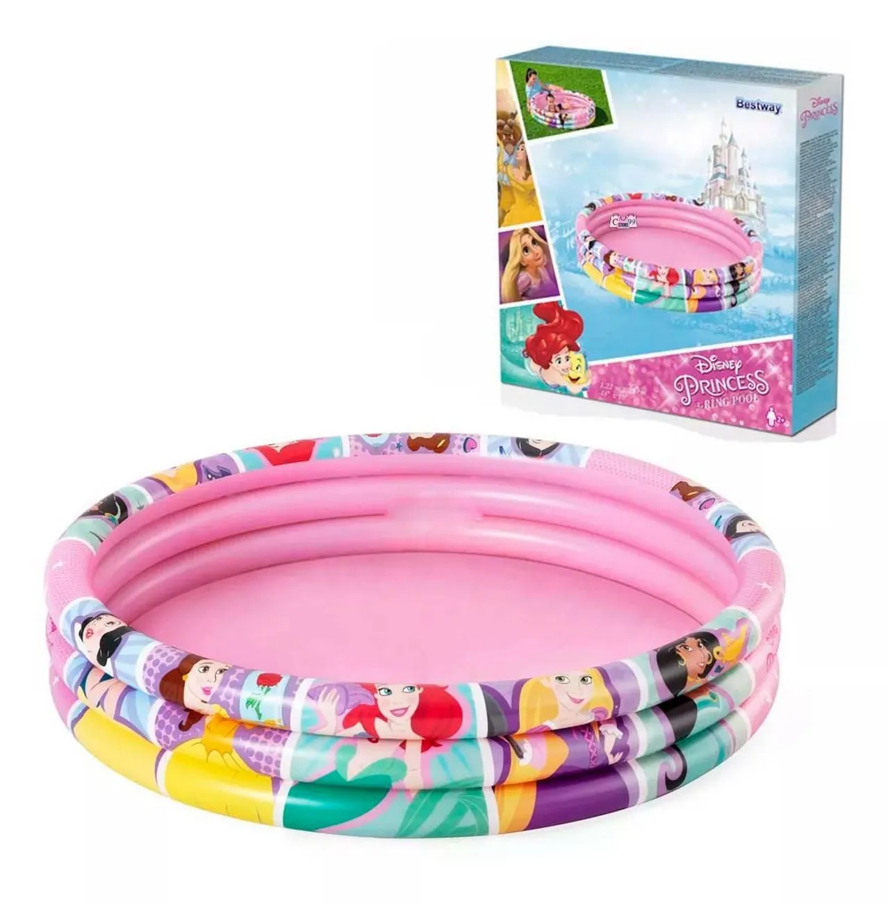 Piscina Tres Aros 122cm Diseño De Princesa Bestway 91047 