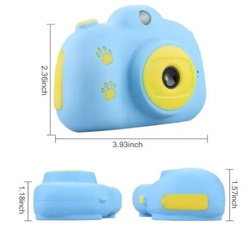 Camara Digital Para Niños Huellitas Azul Fotos Vídeos Con Juego Incorporado