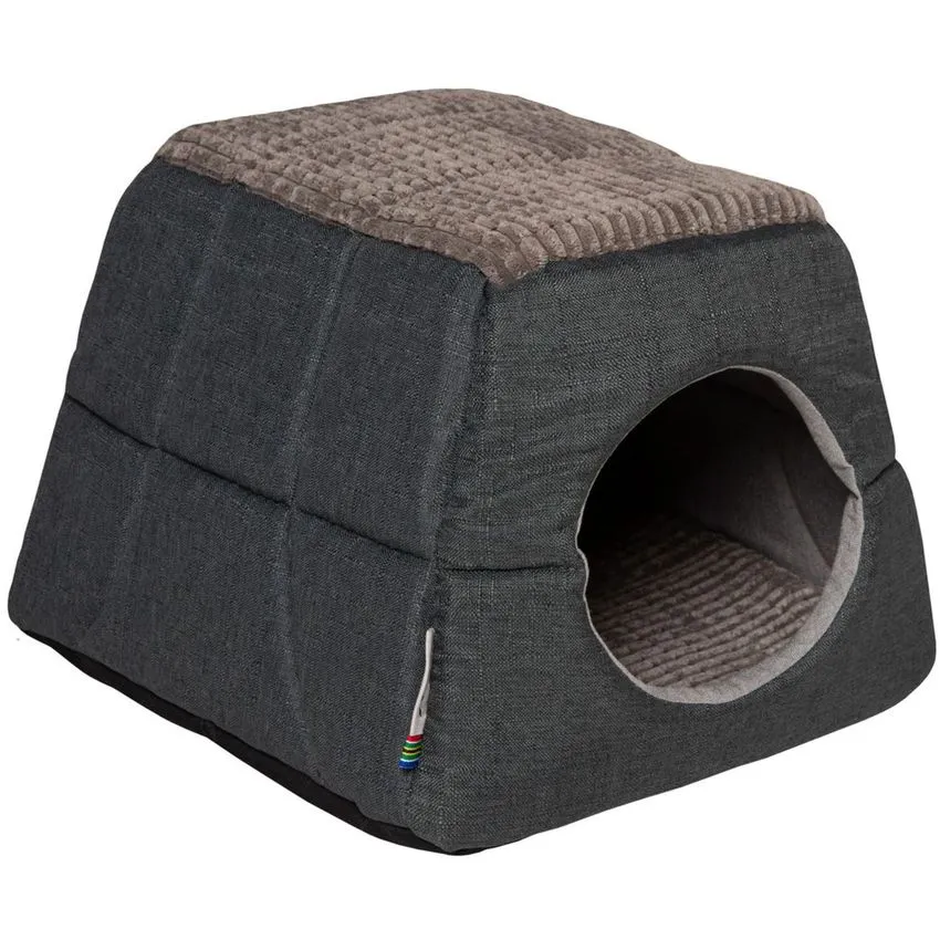 Cama Colchoneta Gatos Rogz Oslo Igloo Pudz Oliva 2en1