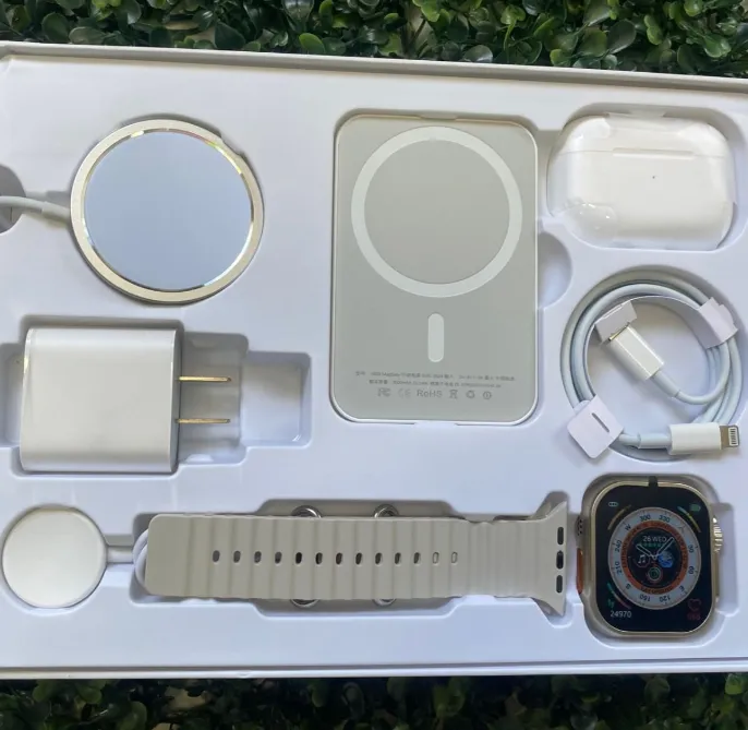 Combo De Reloj Smart Watch + Audifonos Serie 8 49mm