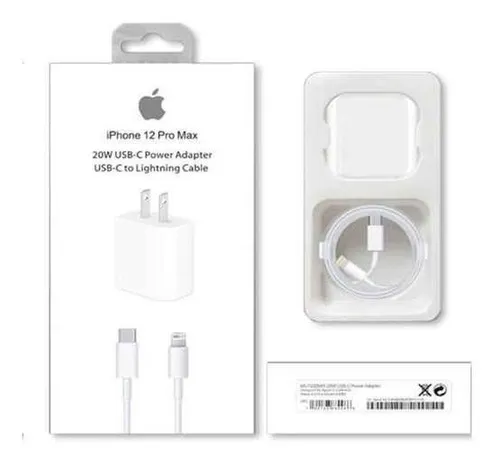 Cargador Iphone 20w Carga Rapida + Cable 1 Metro